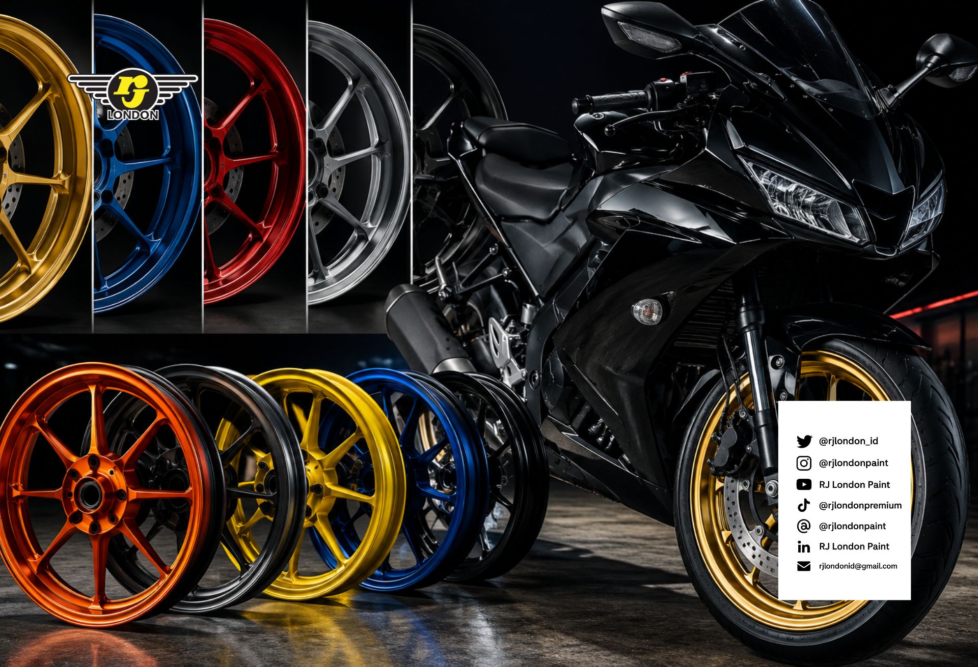 Warna Pelek yang Cocok untuk Motor Warna Hitam, Bikin Tampilan Makin Keren dan Berkarakter